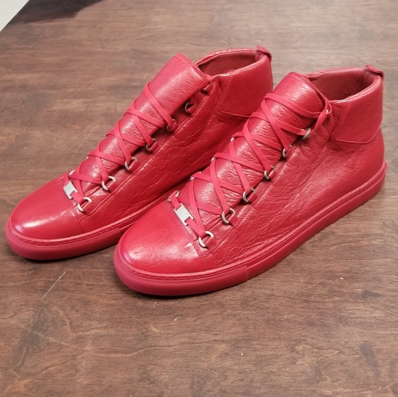 red balenciaga shoes
